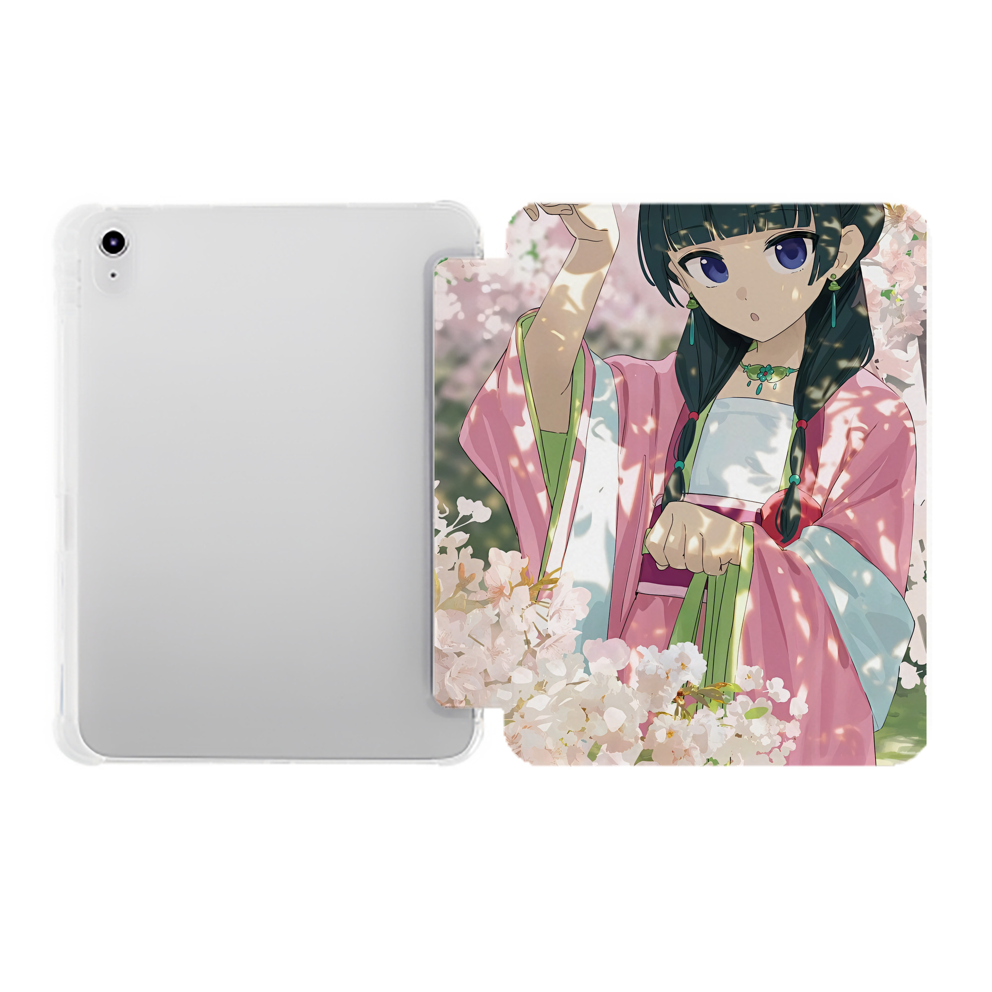 （画像用） 薬屋のひとりごと The Apothecary Diaries IPad ケース ペン収納付き 三つ折りスタンド PUレザー×シリコン 対応機種9.5/10.5/10.9インチ